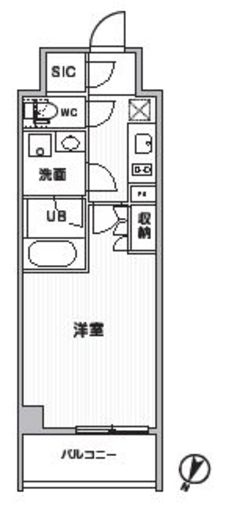 シーズンフラッツ新大塚　605号室　間取り
