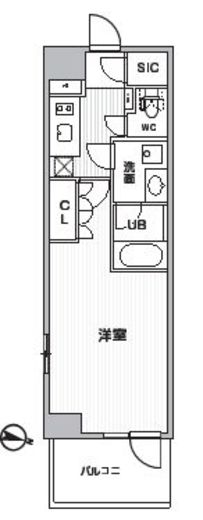シーズンフラッツ新大塚　801号室　間取り