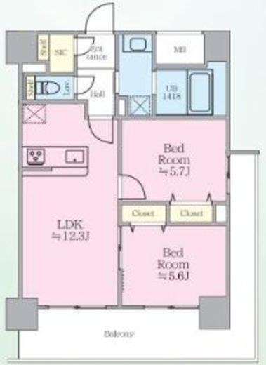 パピルス三ノ輪レジデンス　504号室　間取り