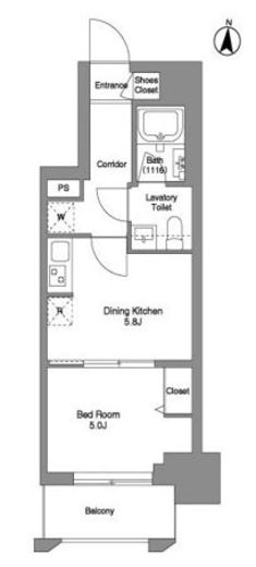 クラリティア綾瀬　1102号室　間取り