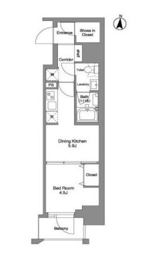 クラリティア綾瀬　501号室　間取り