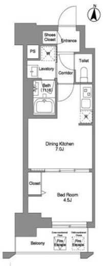 クラリティア綾瀬　502号室　間取り