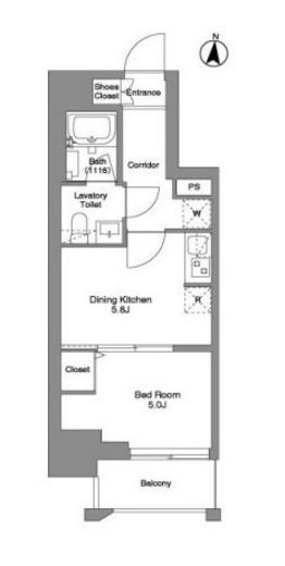 クラリティア綾瀬　504号室　間取り