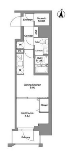 クラリティア綾瀬　701号室　間取り