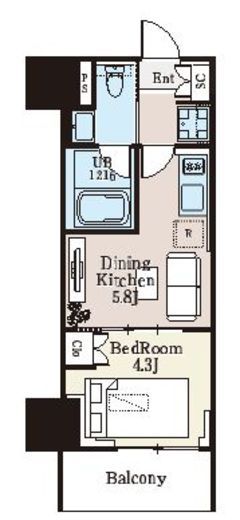 ザ・ライオンズフォーシア町屋　302号室　間取り