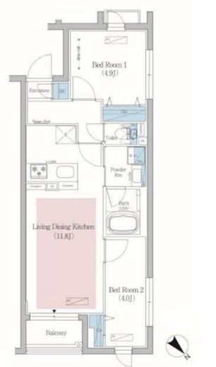 アーバネックス文京小石川　404号室　間取り