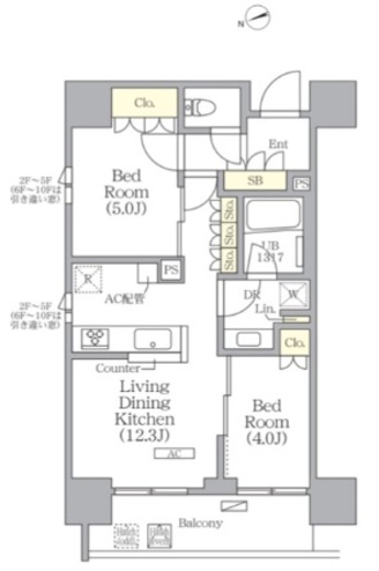グランエール西日暮里　203号室　間取り