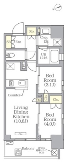 グランエール西日暮里　901号室　間取り