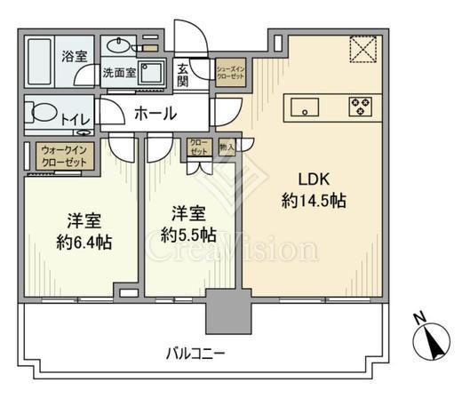 アトラス北千住　8F1号室　間取り
