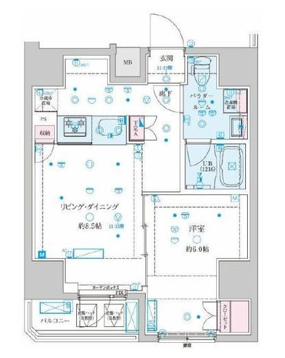 GENOVIA文京千駄木 (ジェノヴィア文京千駄木)　1101号室　間取り