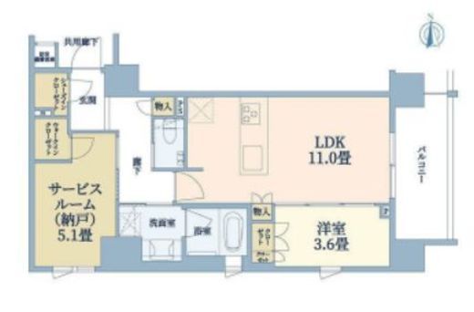 ルジェンテ西日暮里　504号室　間取り
