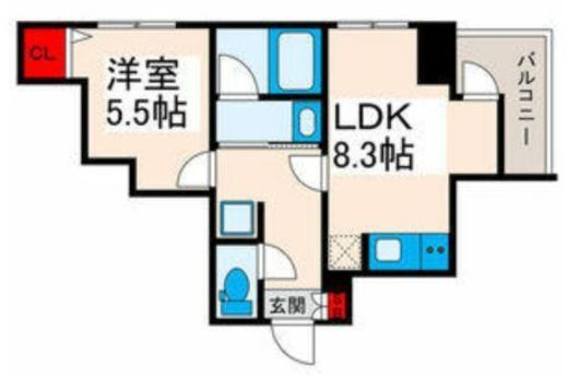 GRAN PASEO西日暮里 (グランパセオ西日暮里)　502号室　間取り