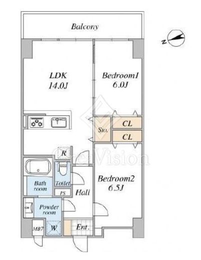 スカイグランデ千住　603号室　間取り