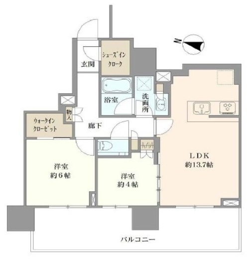 ブランズ本郷　606号室　間取り