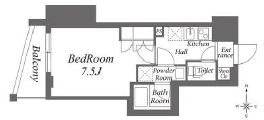 ZOOM池袋West　502号室　間取り