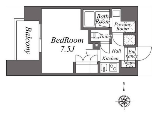 ZOOM池袋West　801号室　間取り