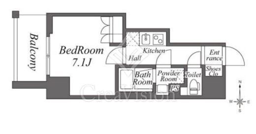 ZOOM池袋West　1103号室　間取り