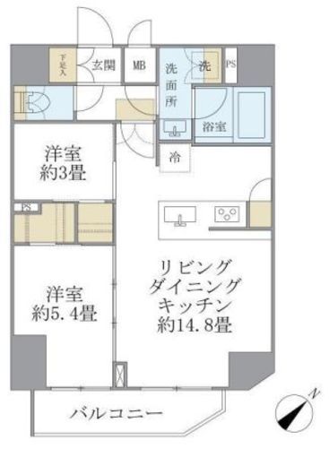 アジールコート町屋　603号室　間取り