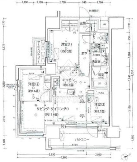 シャリエ椎名町　501号室　間取り