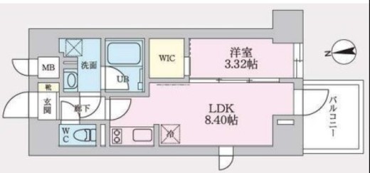 タスキプライムテラス後楽園　201号室　間取り