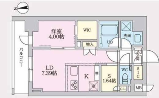 タスキプライムテラス後楽園　504号室　間取り