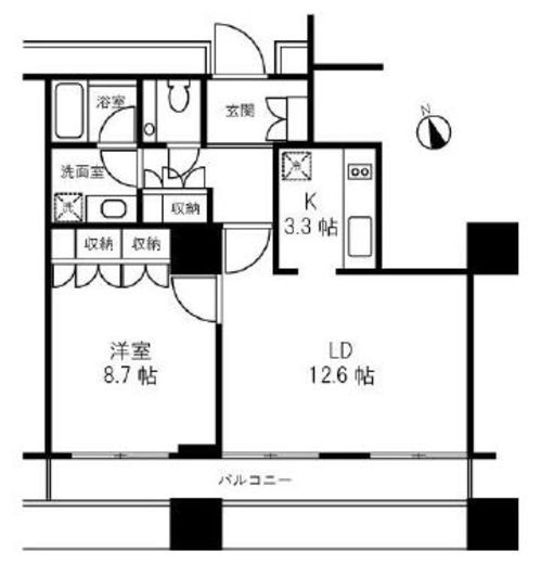 グランパークハイツ　304号室　間取り