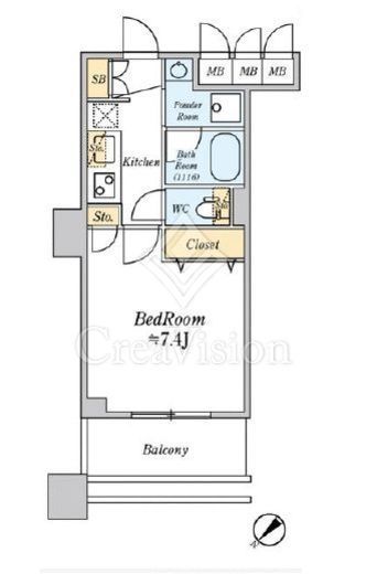 クレストコート志村坂上　610号室　間取り