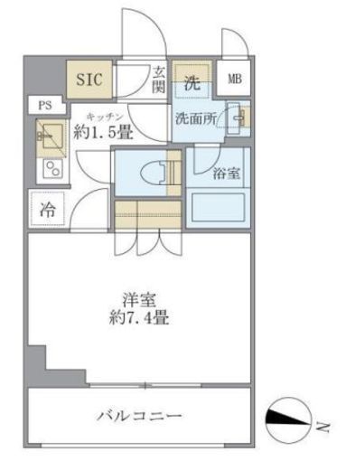 COCO-CHILL KAMEARI　406号室　間取り