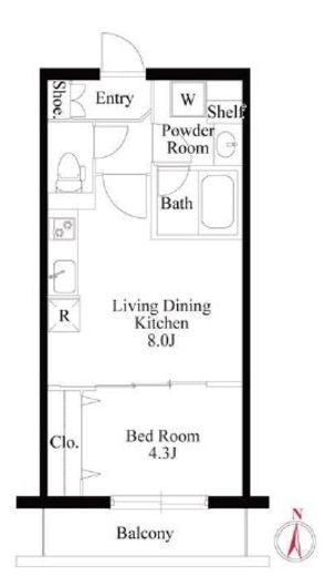 グレイス綾瀬　40F号室　間取り