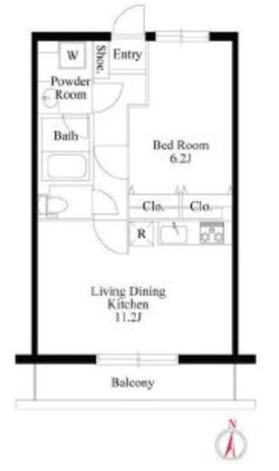 グレイス綾瀬　40B号室　間取り