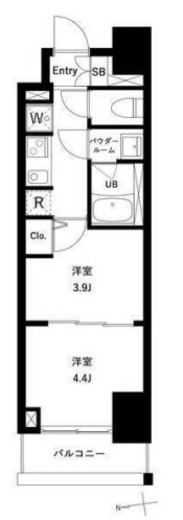 アーバンパーク綾瀬WEST　403号室　間取り