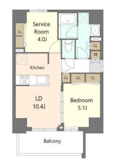 S-RESIDENCE板橋大山brim (エスレジデンス板橋大山ブリム)　1001号室　間取り