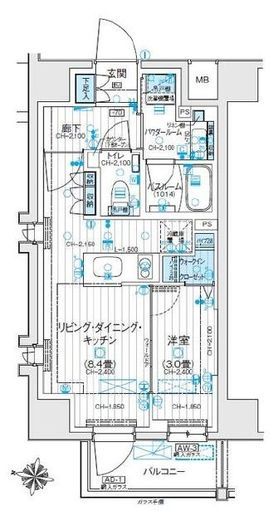 デュオステージ北千住Ⅲ　206号室　間取り