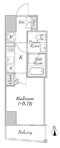 ルミーク文京湯島　503号室　間取り