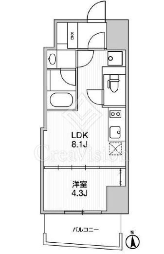 ルミーク文京湯島　602号室　間取り