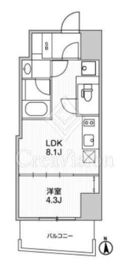 ルミーク文京湯島　902号室　間取り
