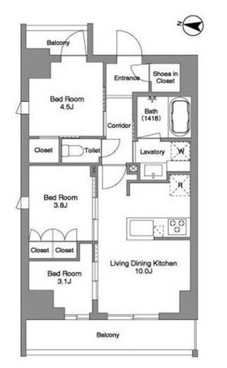 BPRレジデンス東日暮里　901号室　間取り