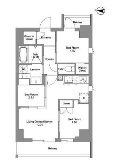 BPRレジデンス東日暮里　904号室　間取り