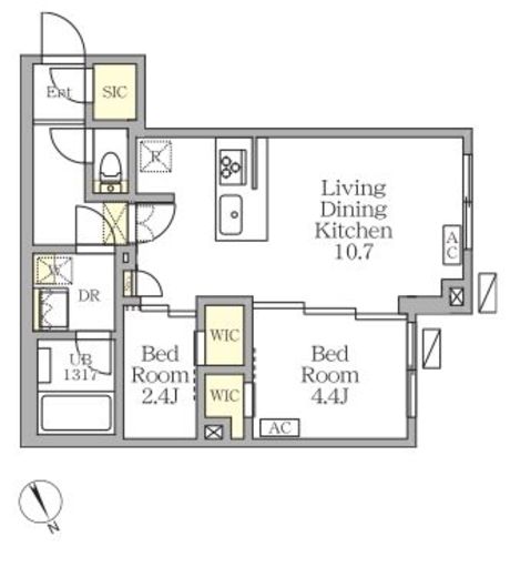 アジールコート後楽園　101号室　間取り