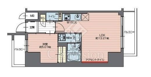 プレジオ西新井　1101号室　間取り