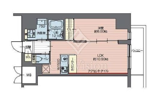 プレジオ西新井　604号室　間取り