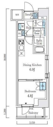 テラス駒込サウス　301号室　間取り