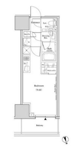 ザ・パークハビオ北千住　1210号室　間取り