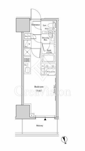 ザ・パークハビオ北千住　1310号室　間取り