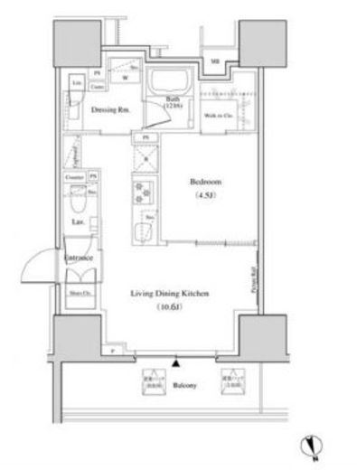 ザ・パークハビオ北千住　309号室　間取り