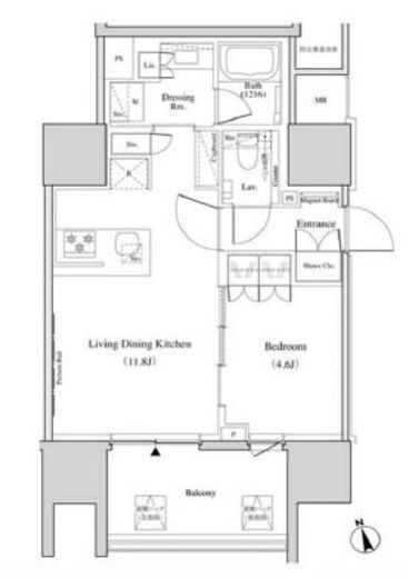 ザ・パークハビオ北千住　903号室　間取り