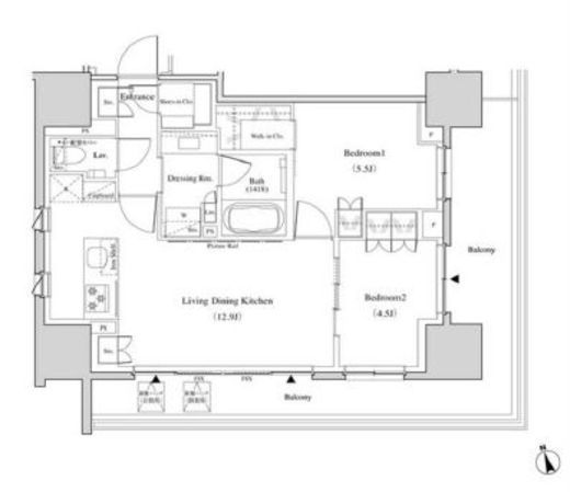 ザ・パークハビオ北千住　904号室　間取り