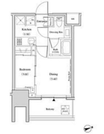 ザ・パークハビオ北千住　607号室　間取り
