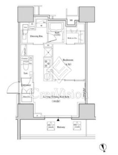 ザ・パークハビオ北千住　1109号室　間取り