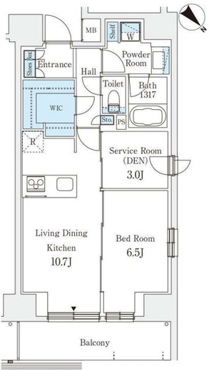 リテラス西日暮里　801号室　間取り